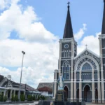 Exterior view of the Cathedral of the Immaculate Conception in Chanthaburi